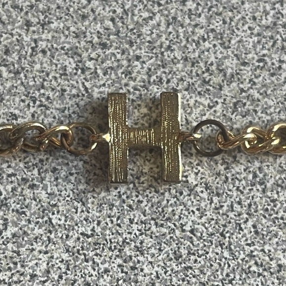 Clear Crystal H Gold Toned Bracelet - Picture 4 of 8